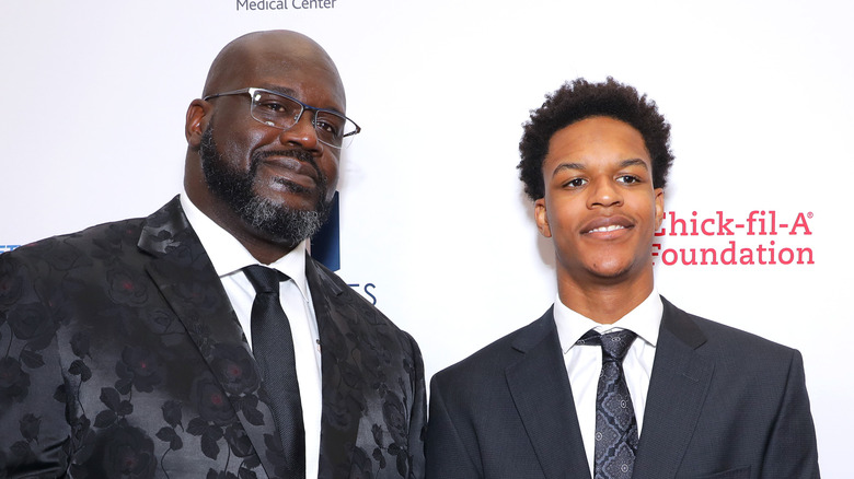 Shaquille et Shareef O'Neal souriants