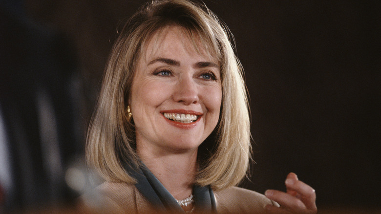 Hilary Clinton souriante