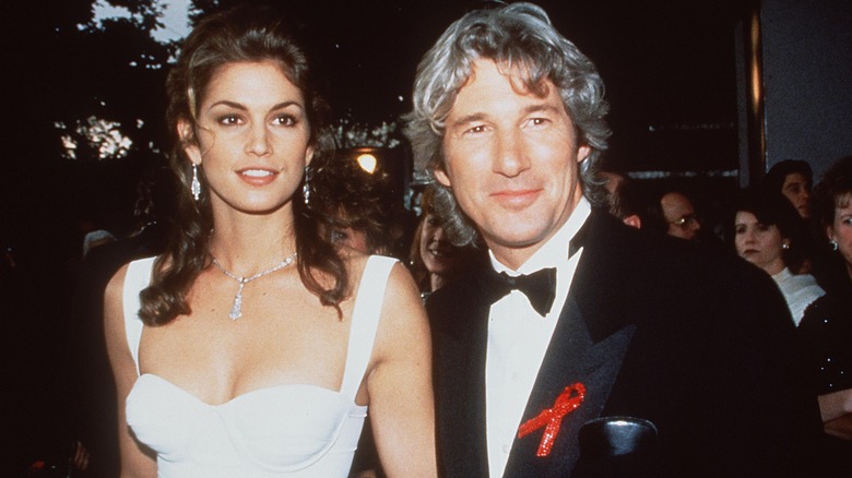 Cindy Crawford et Richard Gere en tenue de soirée