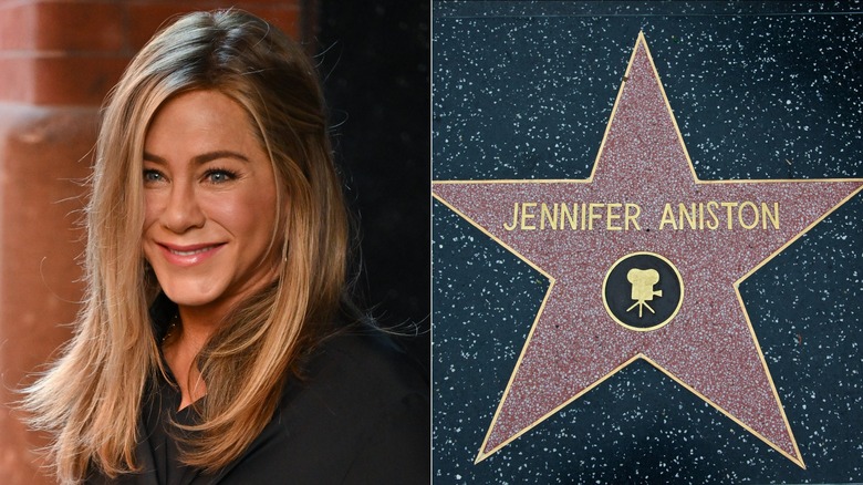 Jennifer Aniston souriante, star du Hollywood Walk of Fame de Jennifer Aniston