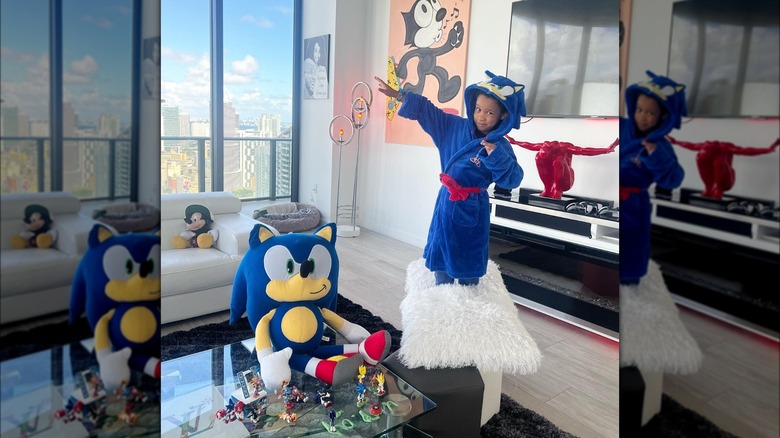 Le fils de Tory Lanez habillé en Sonic