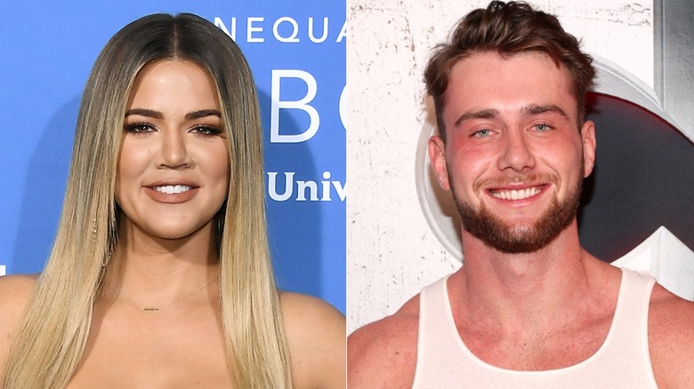 Khloe Kardashian souriante, Harry Jowsey souriant