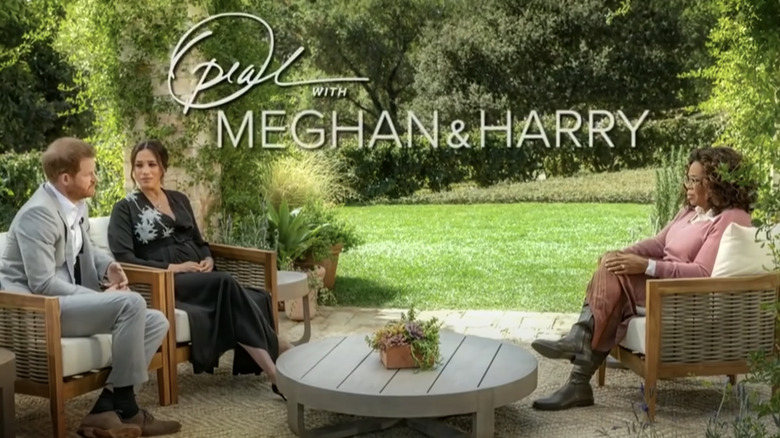 Meghan Markle et le prince Harry avec Oprah