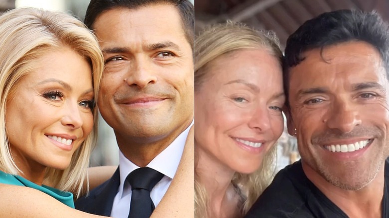 Kelly Ripa et Mark Consuelos, têtes collées l'une contre l'autre