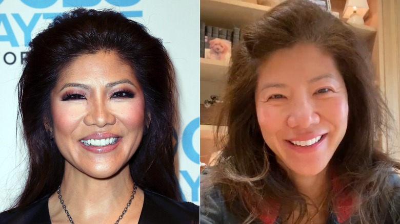 Julie Chen Moonves souriante avec, sans maquillage