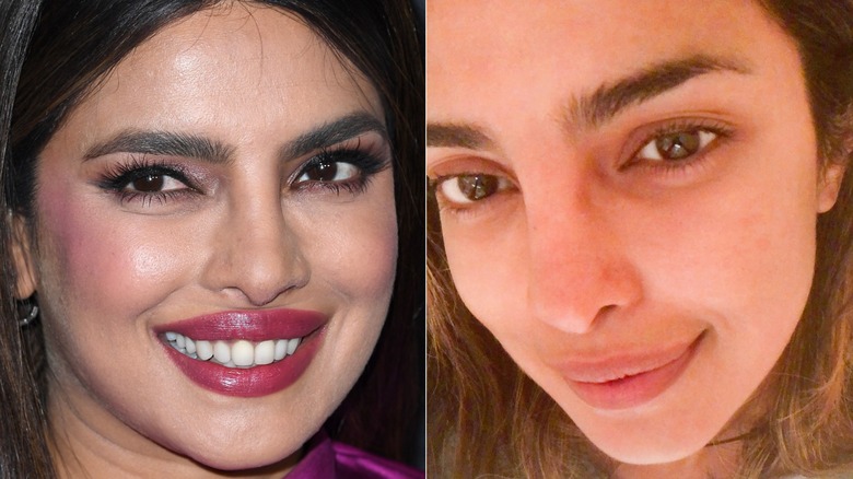 Priyanka Chopra Jonas avec, sans maquillage