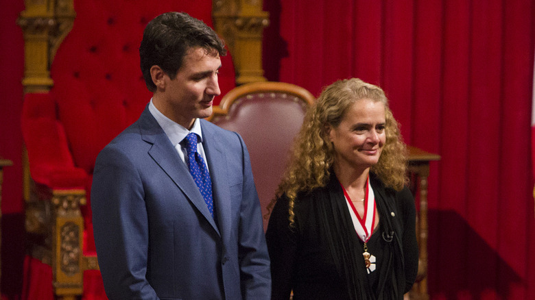 Justin Trudeau avec le gouverneur général