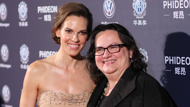 Hilary Swank avec sa mère Judy