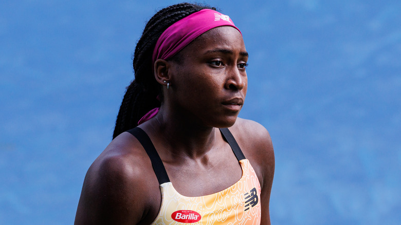 Coco Gauff semble bouleversée après sa blessure