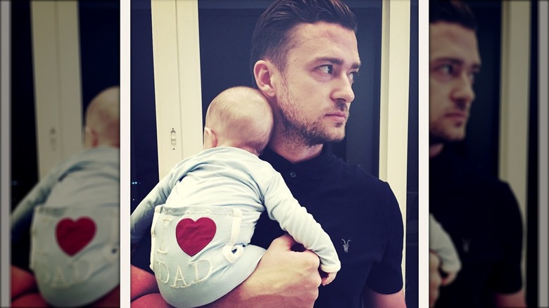 Justin Timberlake avec son fils Silas