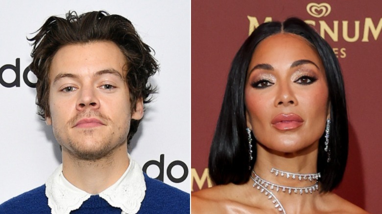 Harry Styles et Nicole Scherzinger posant pour des photos