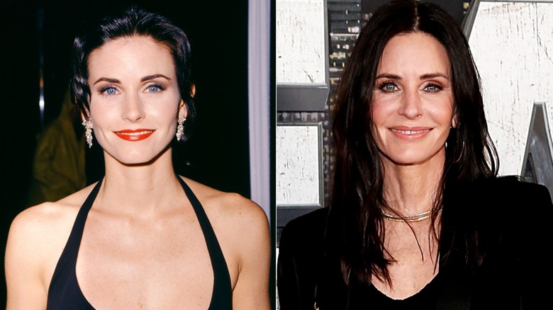 Courteney Cox souriant hier et aujourd'hui