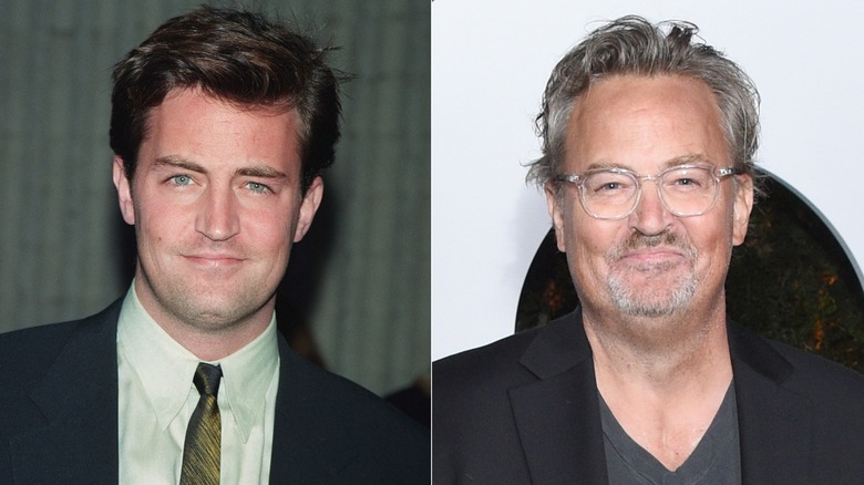 Matthew Perry souriant hier et aujourd'hui