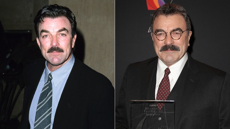 Tom Selleck posant hier et aujourd'hui