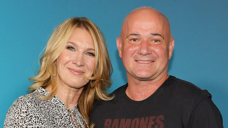 Andre Agassi et Steffi Graf souriants