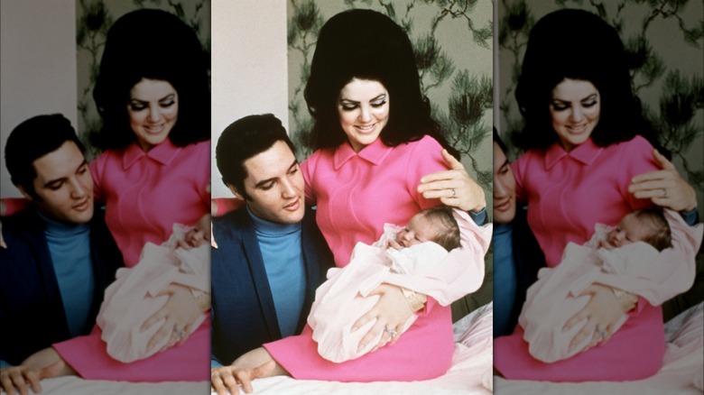 Elvis, Priscilla et Lisa Marie Presley