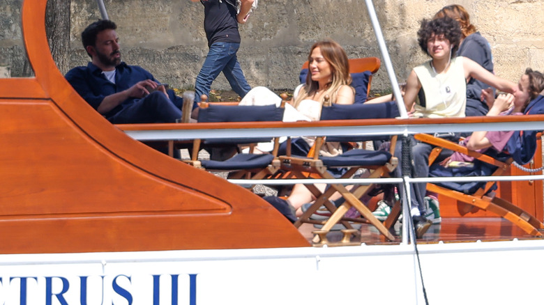 Ben Affleck et Jennifer Lopez en bateau