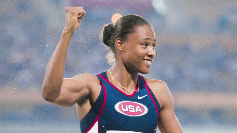 Marion Jones en fête