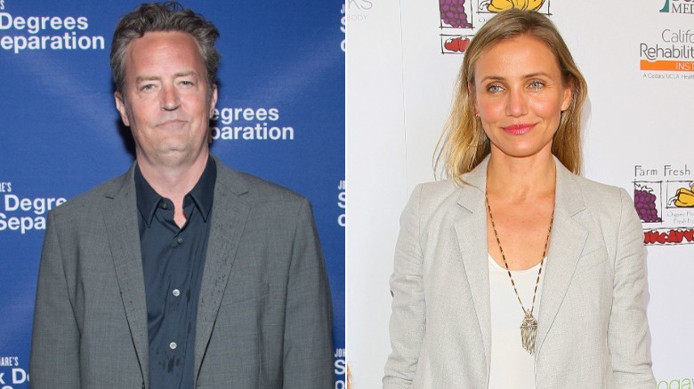 Matthew Perry et Cameron Diaz posent