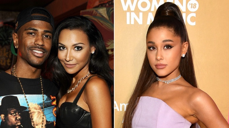 Big Sean, Naya Rivera et Ariana Grande souriantes