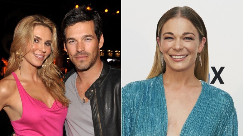 LeAnn Rimes, Eddie Cibrian et Brandi Glanville souriants