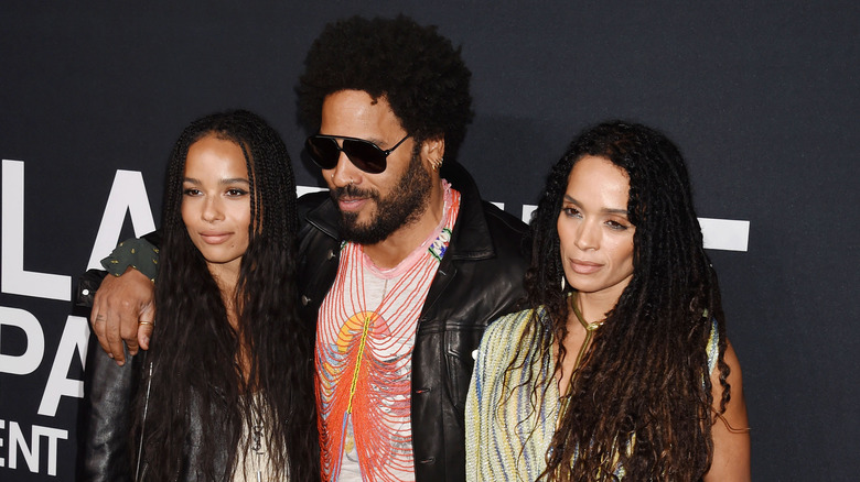 Zoé Kravitz, Lenny Kravitz et Lisa Bonet en 2016