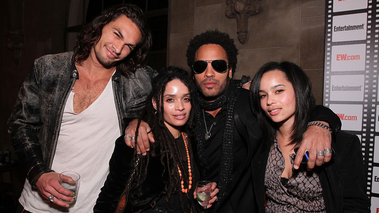 Jason Momoa, Lisa Bonet, Lenny Kravitz et Zoe Kravitz en 2010