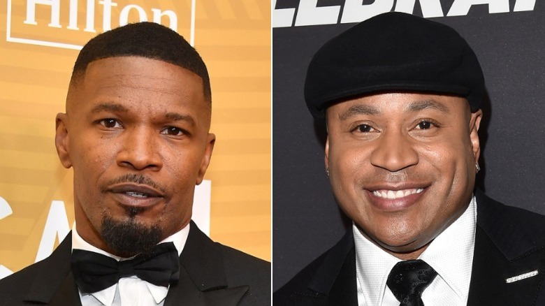 Jamie Foxx et LL Cool J souriants