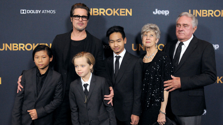 Brad Pitt avec sa famille