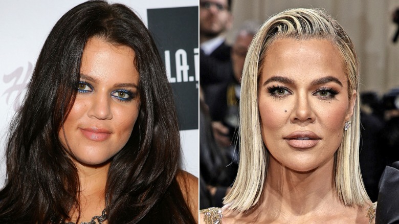 Image divisée de Khloe Kardashian posant pour des photos