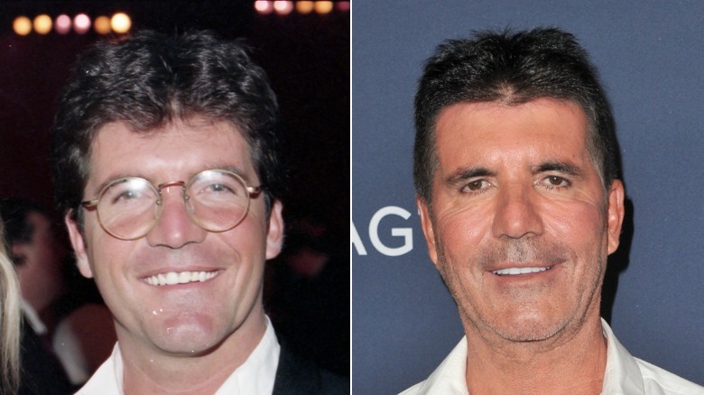 Image divisée de Simon Cowell souriant