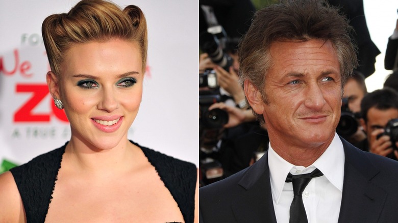 Scarlett Johansson et Sean Penn souriants