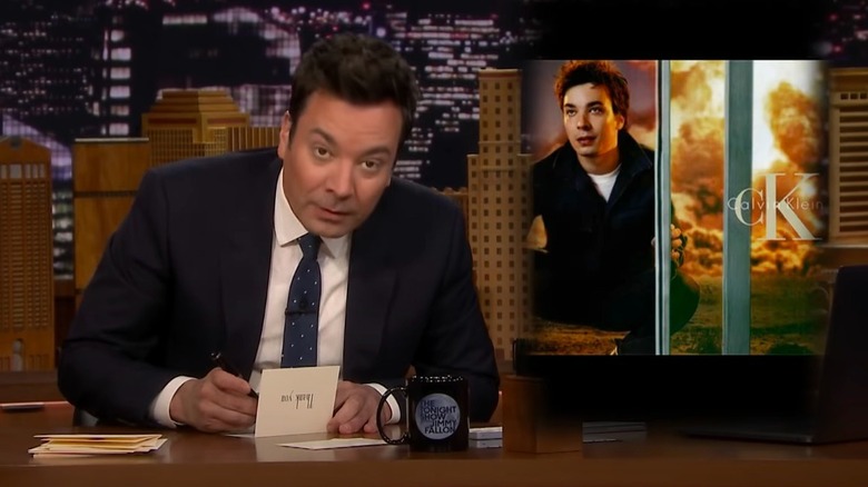 Jimmy Fallon avec sa publicité Calvin Klein