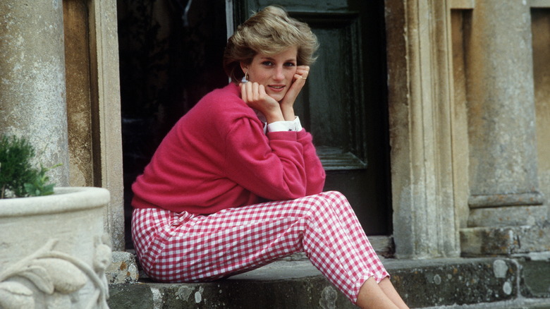 La princesse Diana, tête dans les mains