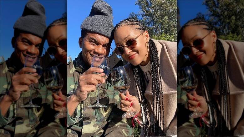 Tia Mowry et Cory Hardrict boivent du vin