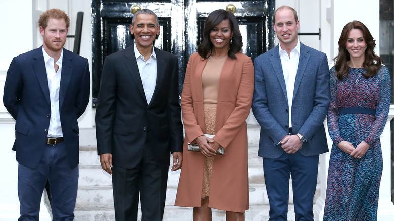 Les Obama avec la famille royale