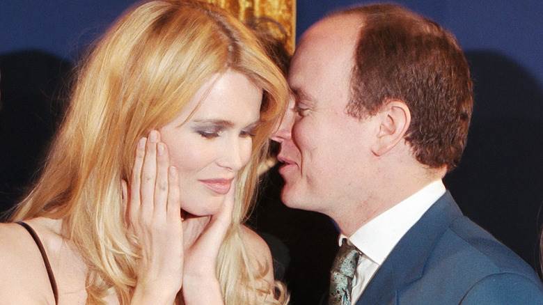 Claudia Schiffer et le Prince Albert II de Monaco en 1996