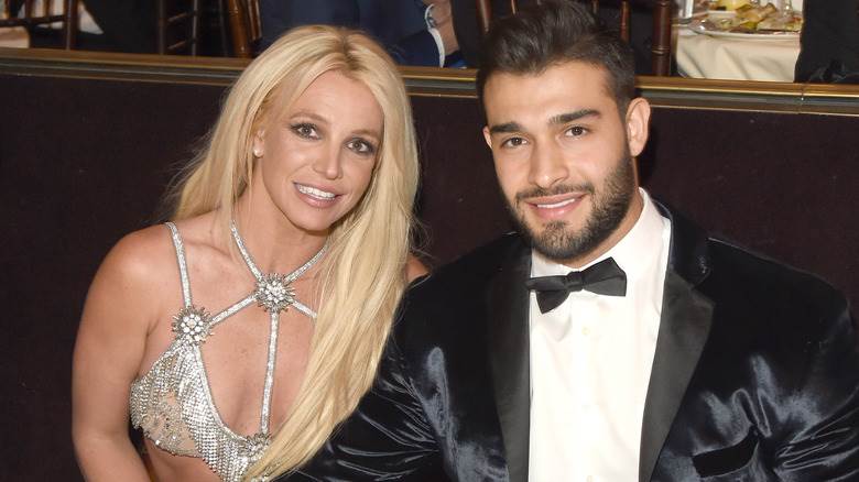 Britney Spears posant avec son mari