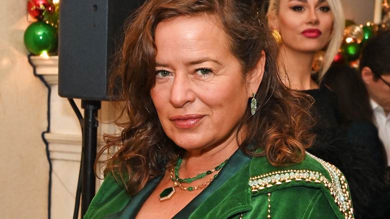 Robe verte Jade Jagger