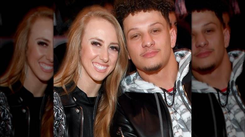 Brittany et Patrick Mahomes posant