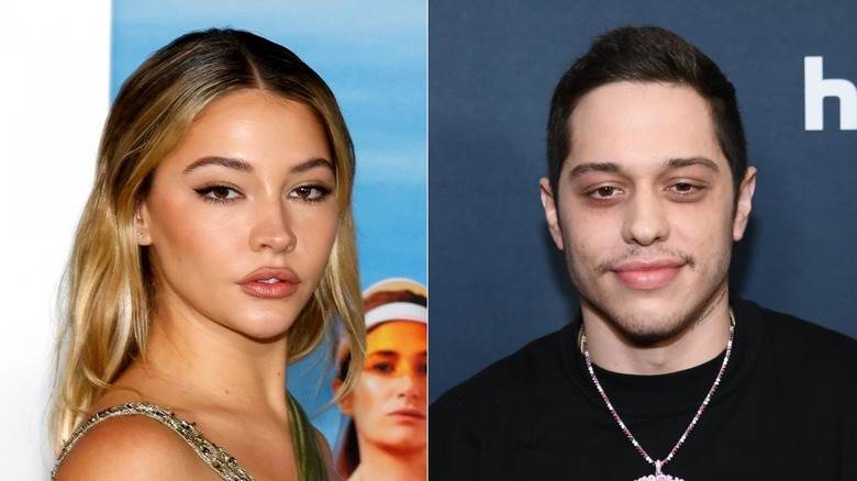 Madelyn Cline, à gauche, et Pete Davidson, à droite