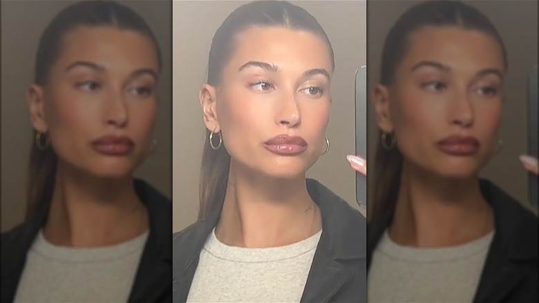 Hailey Bieber lèvres glacées au brownie