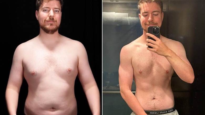 Photos de transformation de perte de poids de Jimmy MrBeast Donaldson