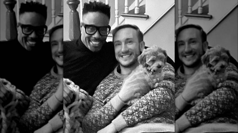 Billy Porter et Adam Smith avec leur chien