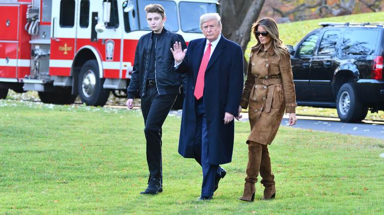 Donald Trump avec Barron et Melania Trump