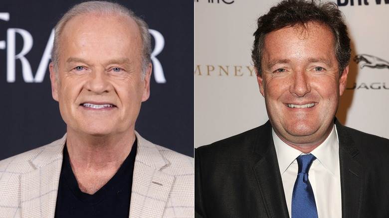 Kelsey Grammer souriant et Piers Morgan souriant