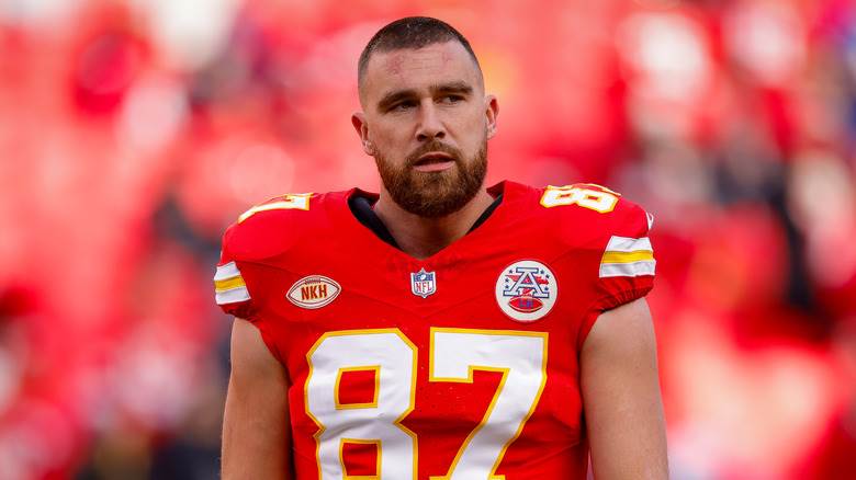 Travis Kelce sur le terrain