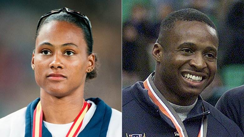 Tim Montgomery et Marion Jones souriants