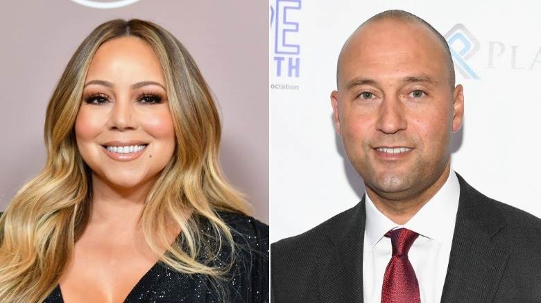 Mariah Carey et Derek Jeter souriants