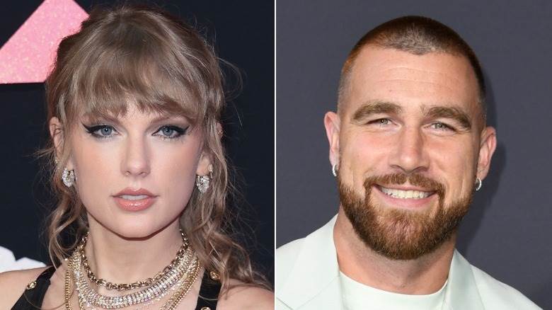 Taylor Swift et Travis Kelce souriants